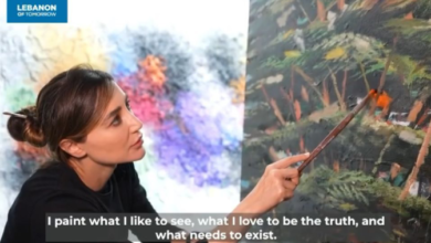 الفنانة التشكيلية ليال خولي تتميز بلوحاتها التي تضج بالحياة