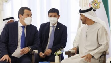 رئيس وزراء كازاخستان يلتقي بن زايد ويوقع 7 اتفاقيات