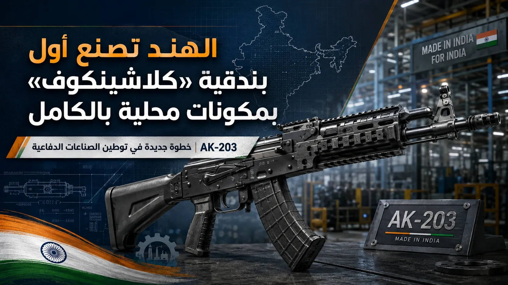 إنتاج أول بندقية AK-203 هندية الصنع بالكامل في أميثي