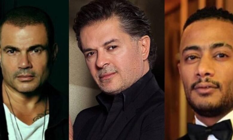 السوبر ستار راغب علامة وعمرو دياب ومحمد رمضان في حفل زفاف ضخم في القاهرة
